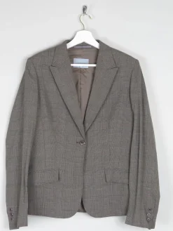 Women's Vintage Brown Check Vintage 90s Jacket S 10