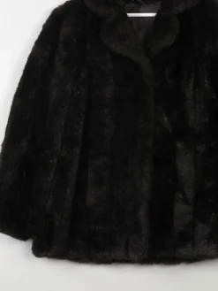 Women's Vintage Brown Faux Fur Jacket M