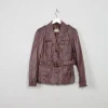 Women's Vintage Brown Leather Jacket S/M