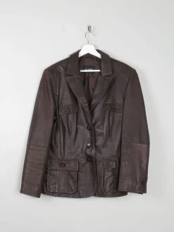 Women's Vintage Brown Leather Gil Bret Jacket L