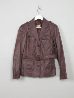 Women's Vintage Brown Leather Jacket S/M