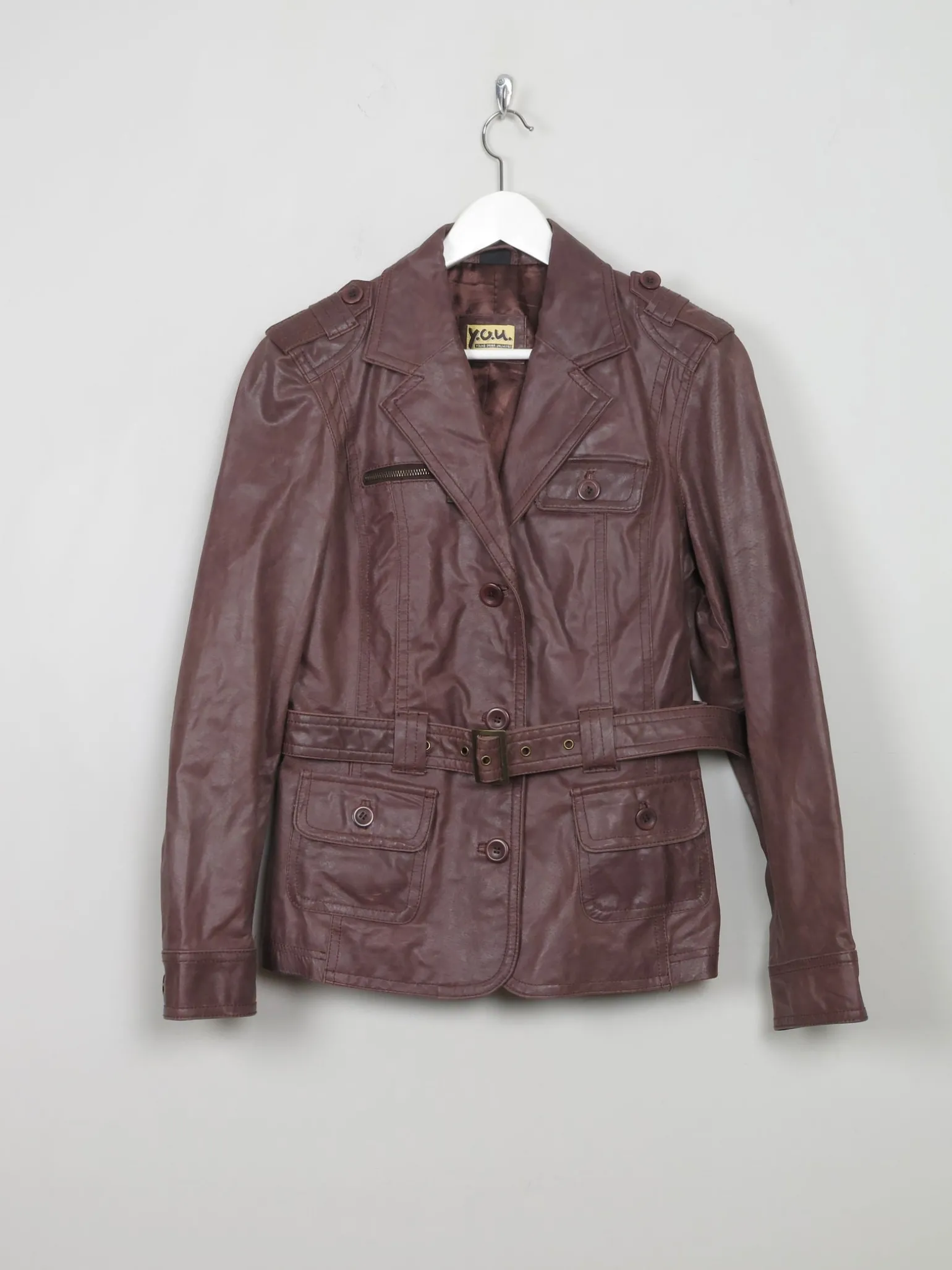 Women's Vintage Brown Leather Jacket S/M