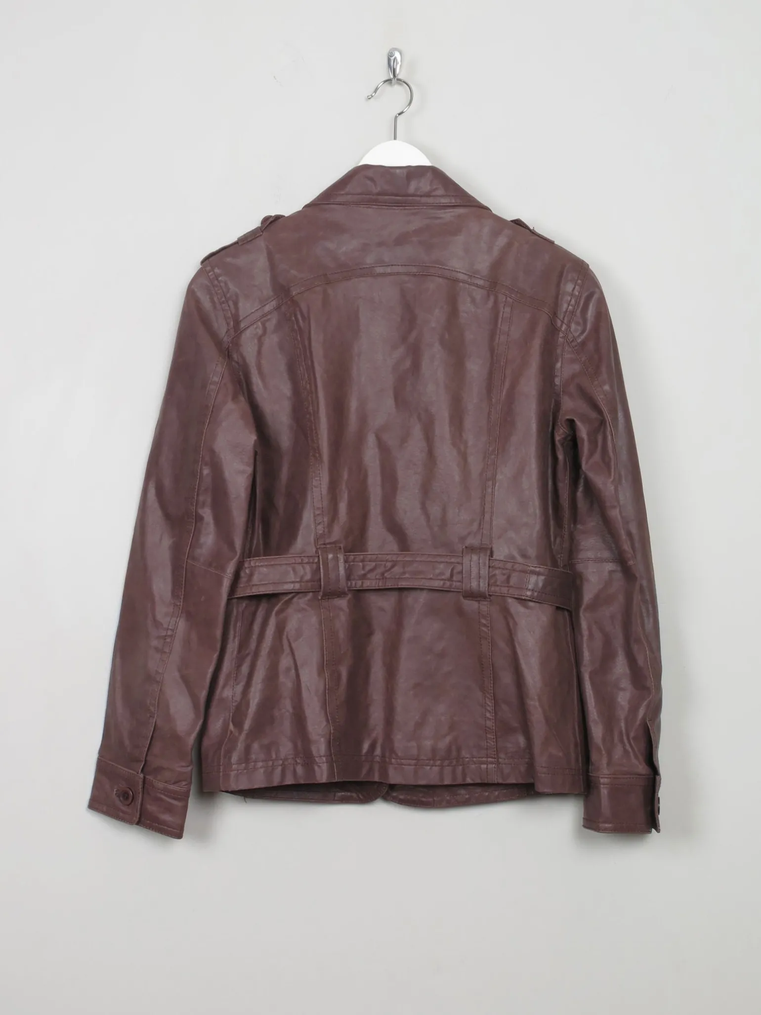 Women's Vintage Brown Leather Jacket S/M