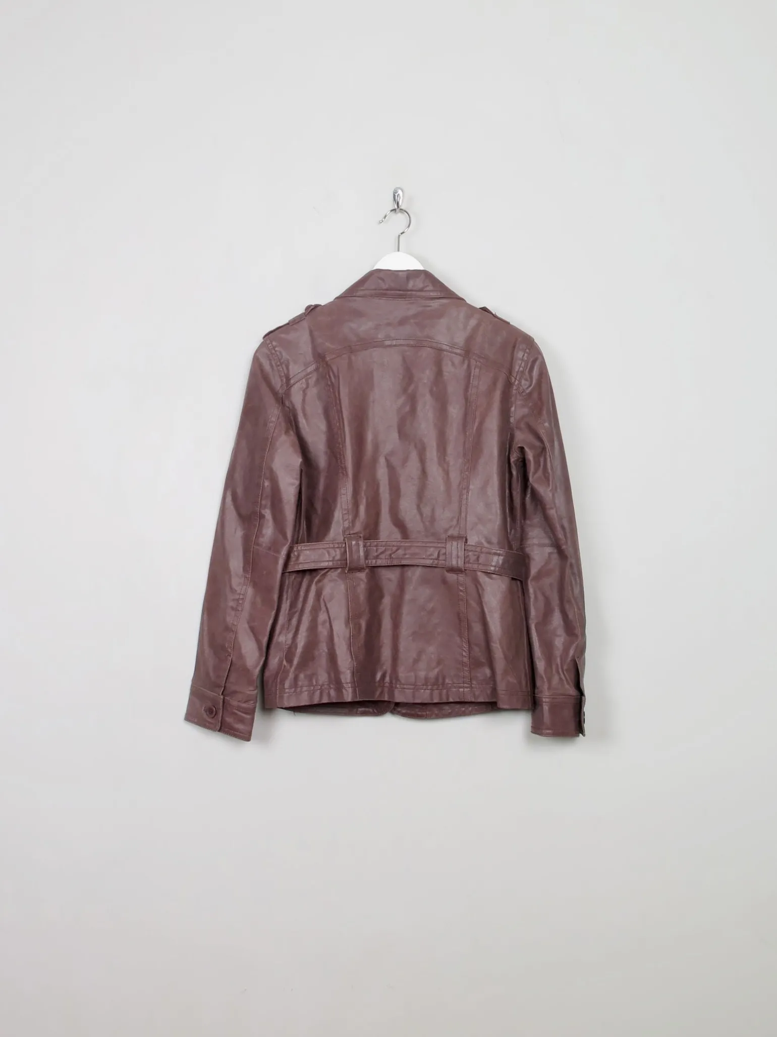 Women's Vintage Brown Leather Jacket S/M