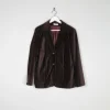 Women’s Vintage Brown Velvet Pinstripe Jacket L