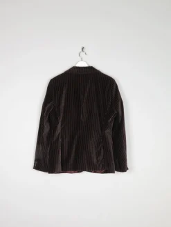 Women’s Vintage Brown Velvet Pinstripe Jacket L