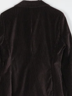 Women’s Vintage Brown Velvet Pinstripe Jacket L
