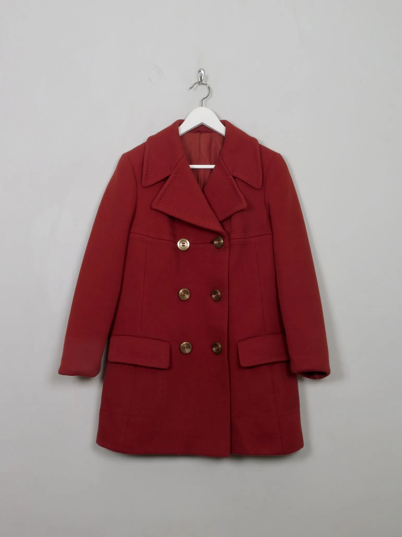 Women's Vintage Burnt Orange Short Coat 10/12