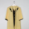 Women's Vintage Buttermilk Yellow Blouse/Jacket L/XL