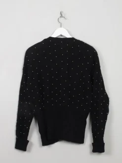 Women's Vintage Cardigan With Gold Beads S/M