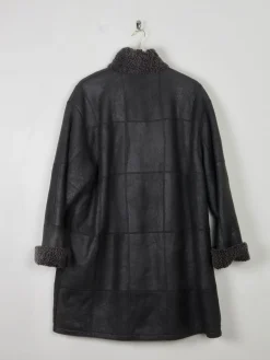Women's Vintage Charcoal Sheepskin Short Coat M/L