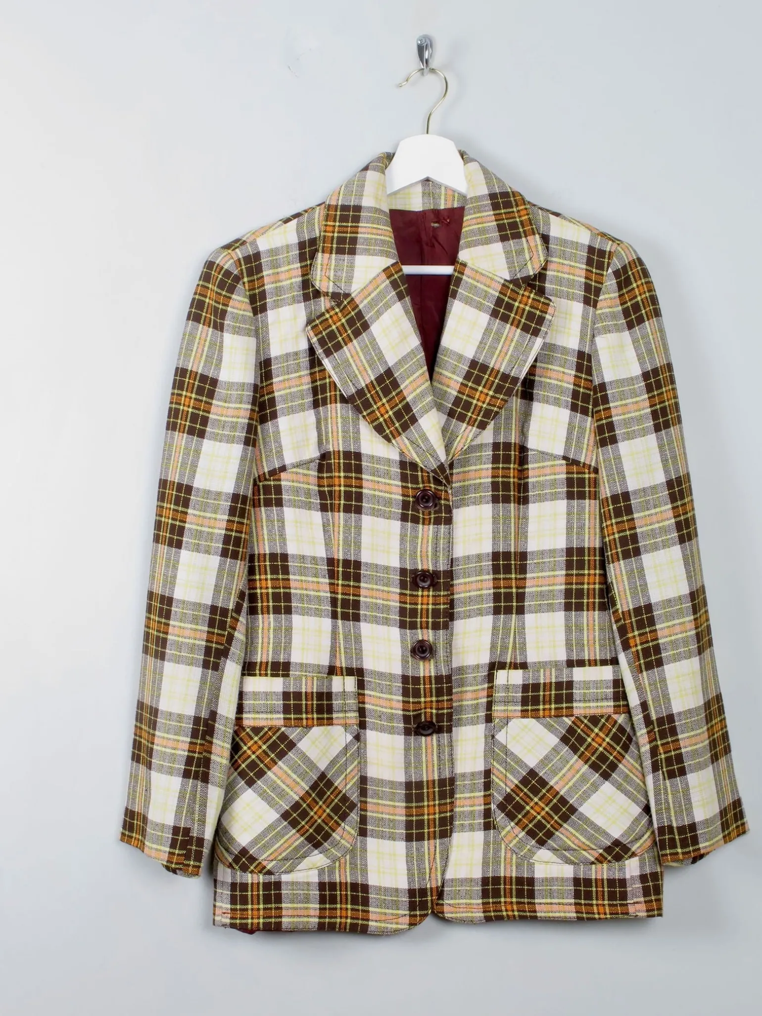 Women's Vintage Check Jacket S