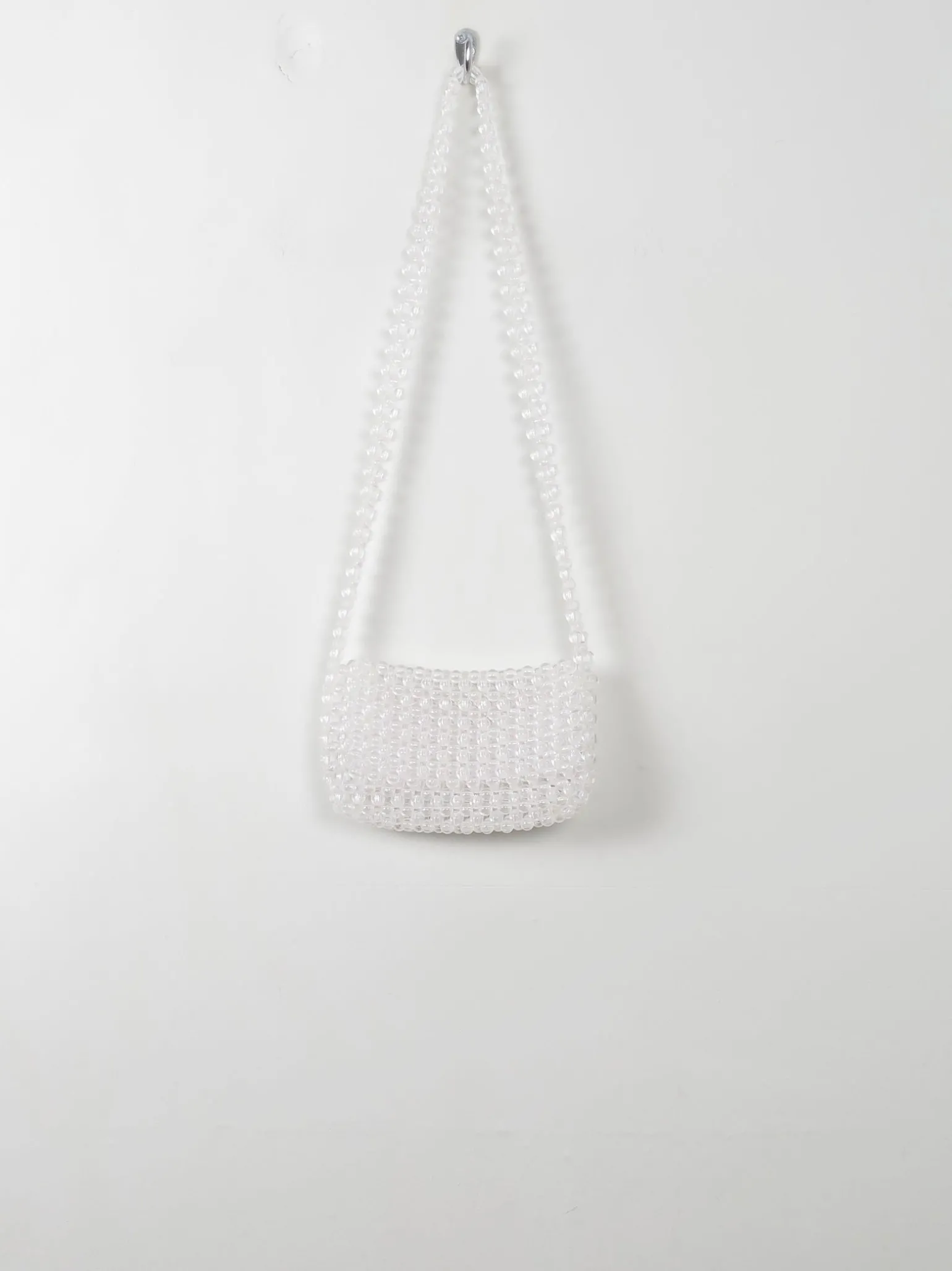 Women's Vintage Clear Beaded Bag