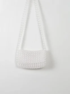 Women's Vintage Clear Beaded Bag