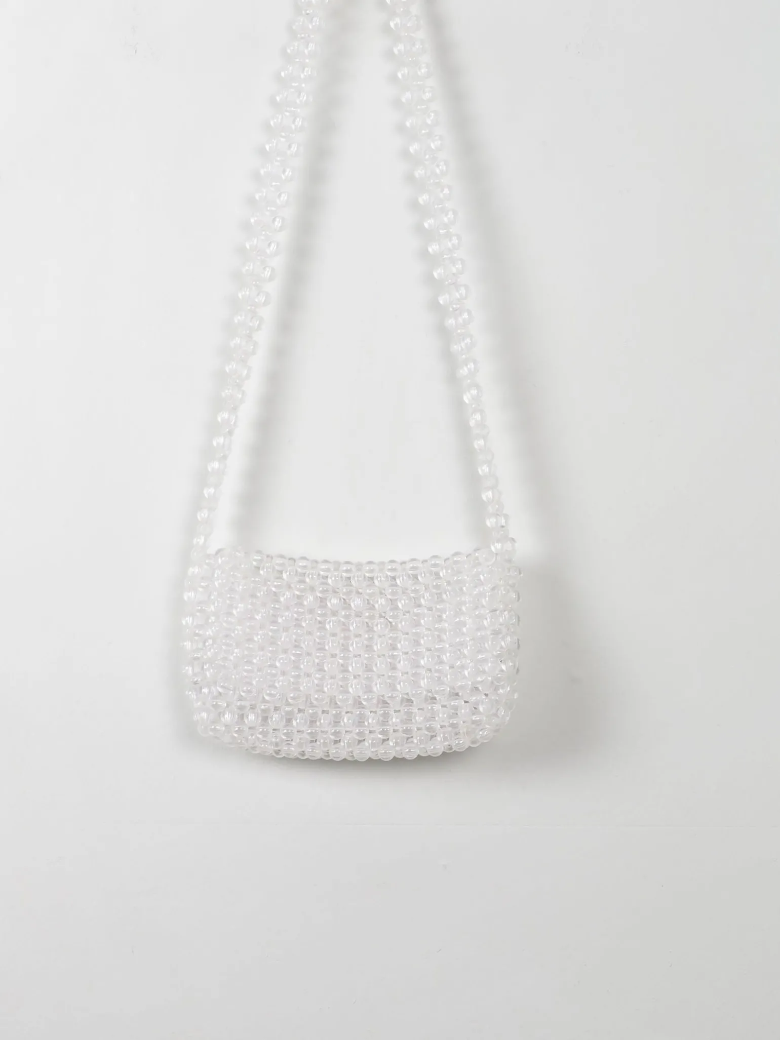 Women's Vintage Clear Beaded Bag