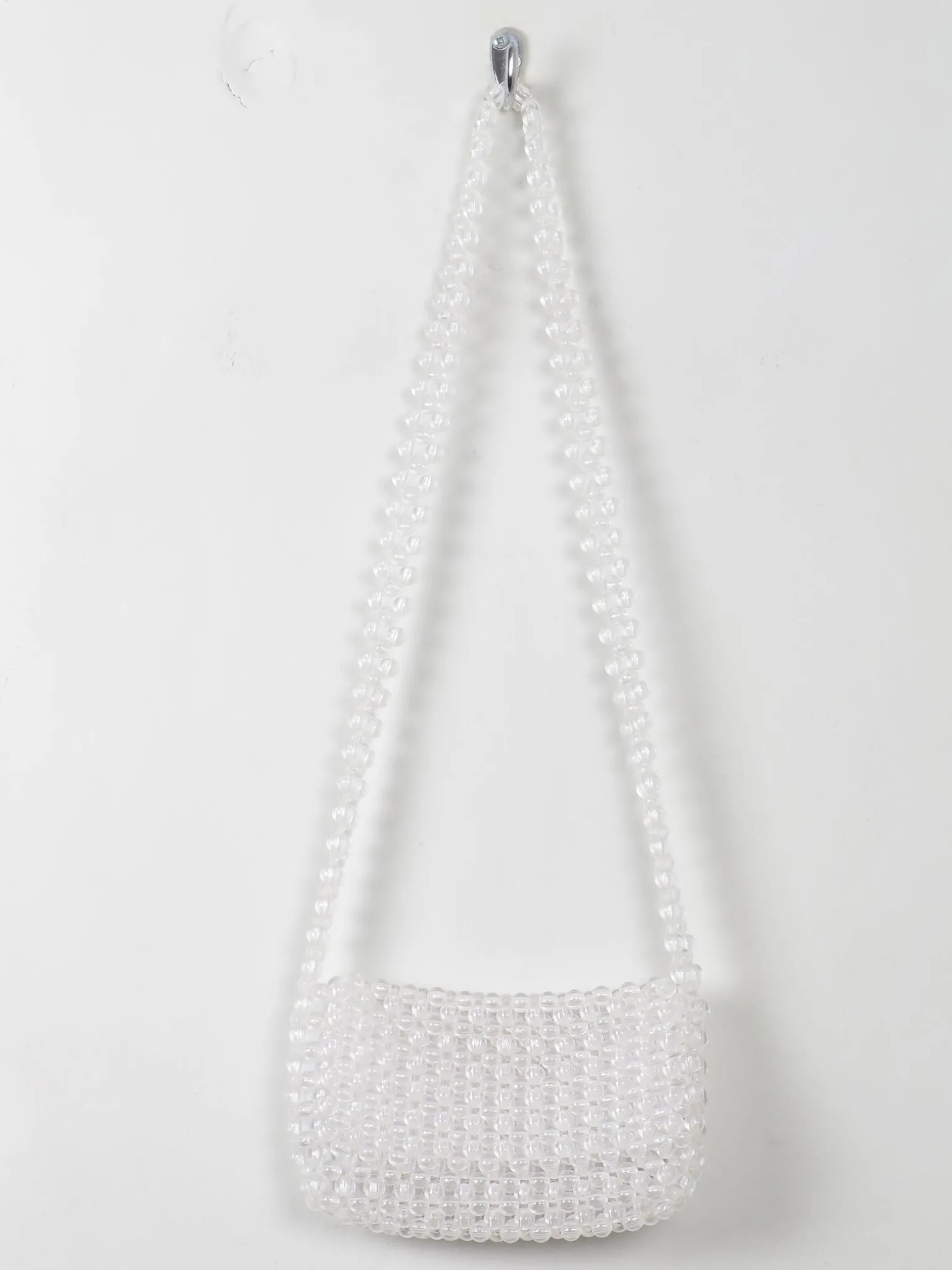 Women's Vintage Clear Beaded Bag