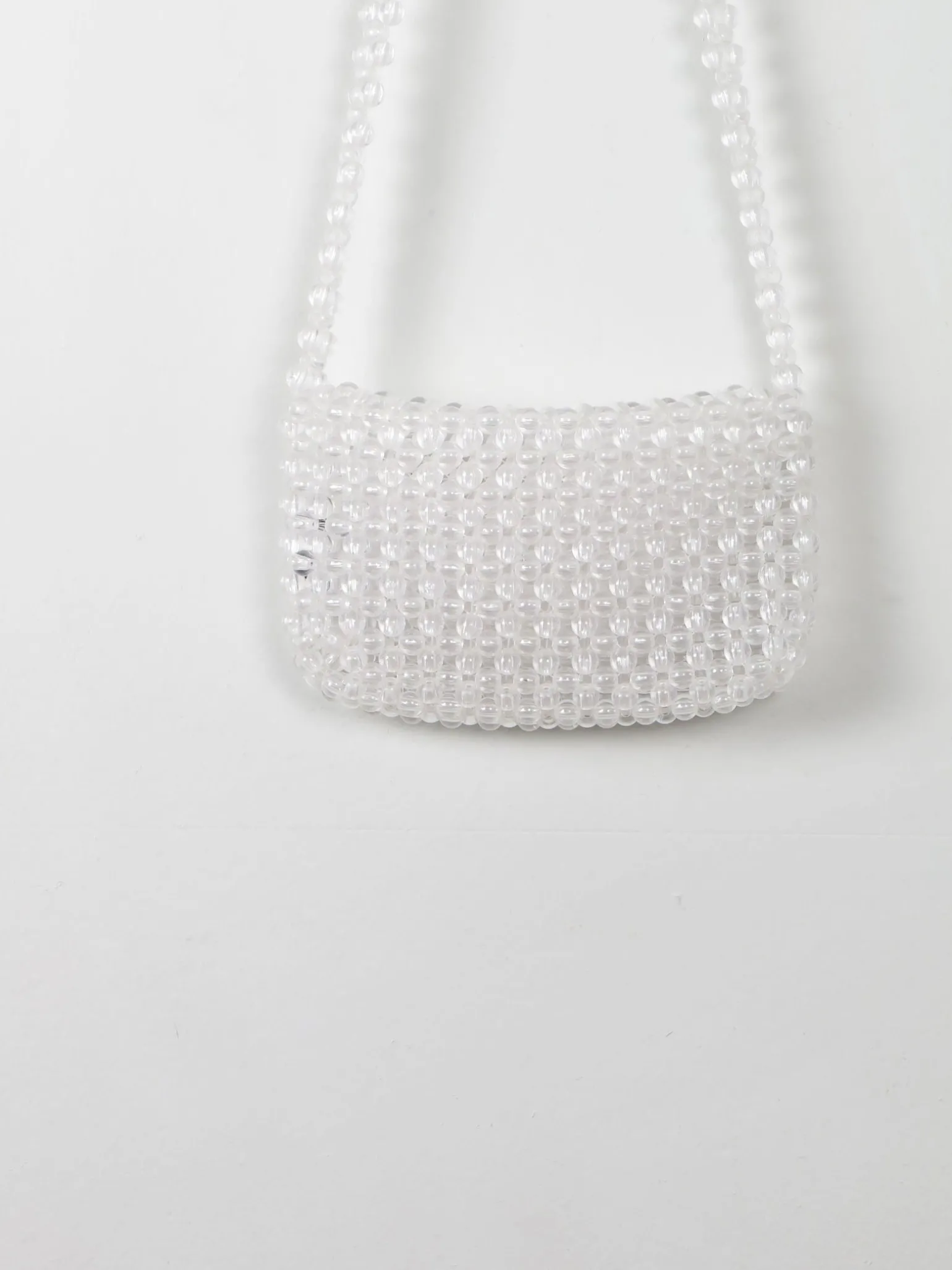 Women's Vintage Clear Beaded Bag