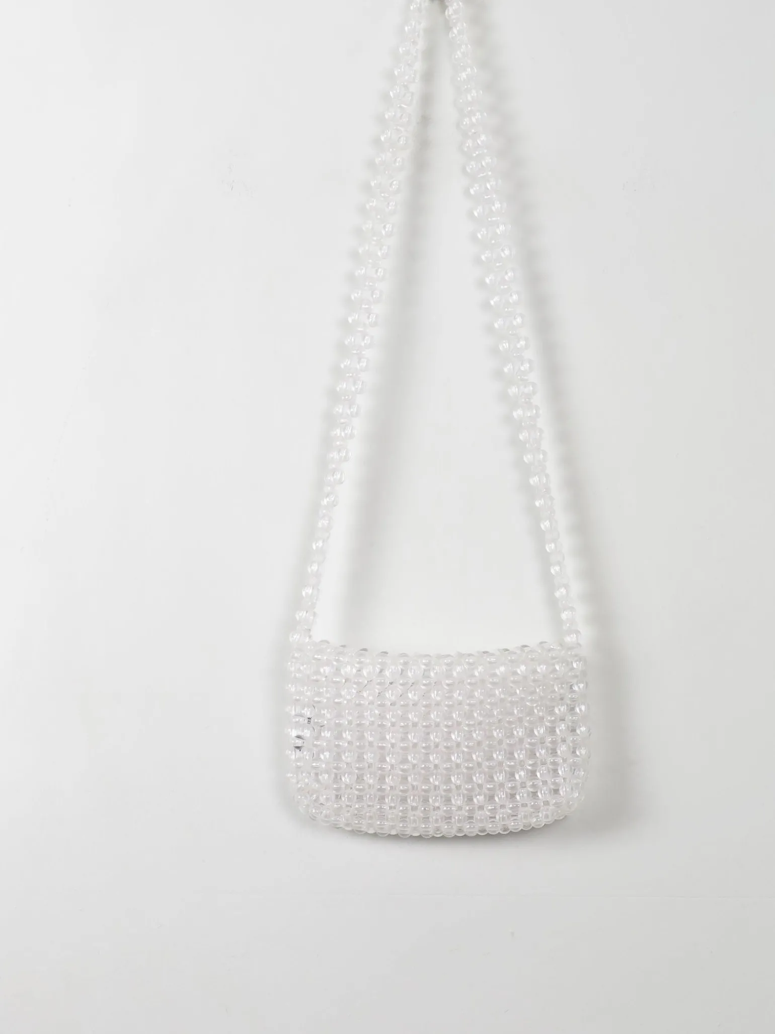 Women's Vintage Clear Beaded Bag