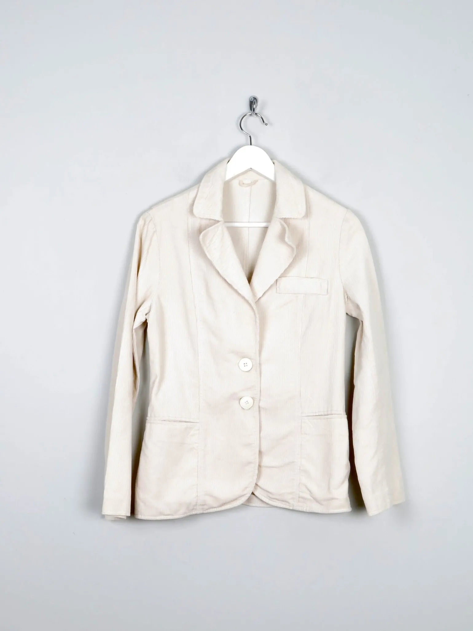 Women’s Vintage Cream Corduroy 1970s Tailored Jacket 8