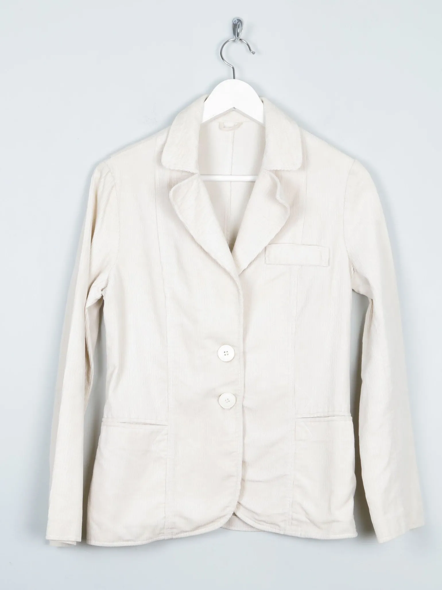 Women’s Vintage Cream Corduroy 1970s Tailored Jacket 8