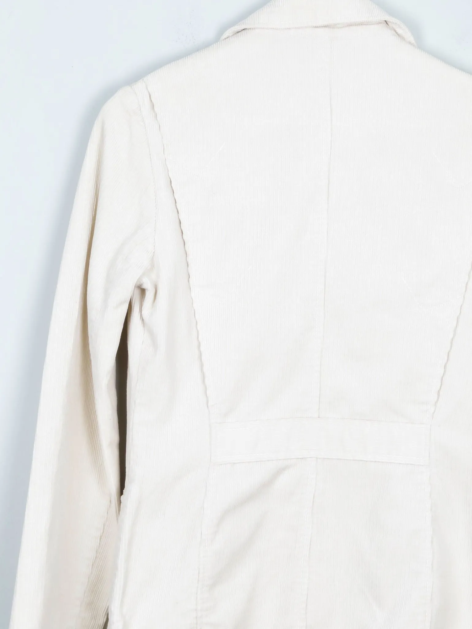 Women’s Vintage Cream Corduroy 1970s Tailored Jacket 8