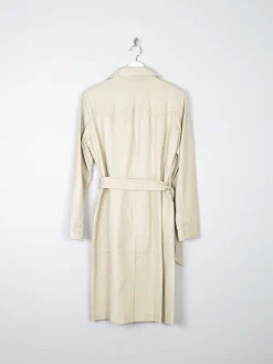 Women's Vintage Cream Long Leather Amiss Coat 10/12