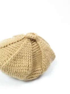 Women’s Vintage Crochet Oatmeal Crochet Beret S