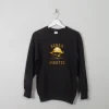 Women's Vintage Embroidered  Black Sweatshirt S