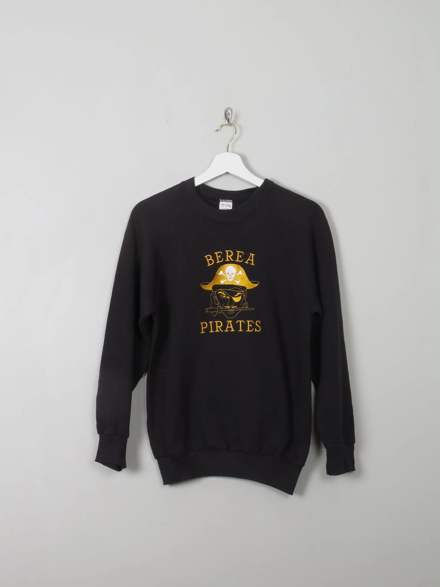 Women's Vintage Embroidered Black Sweatshirt S