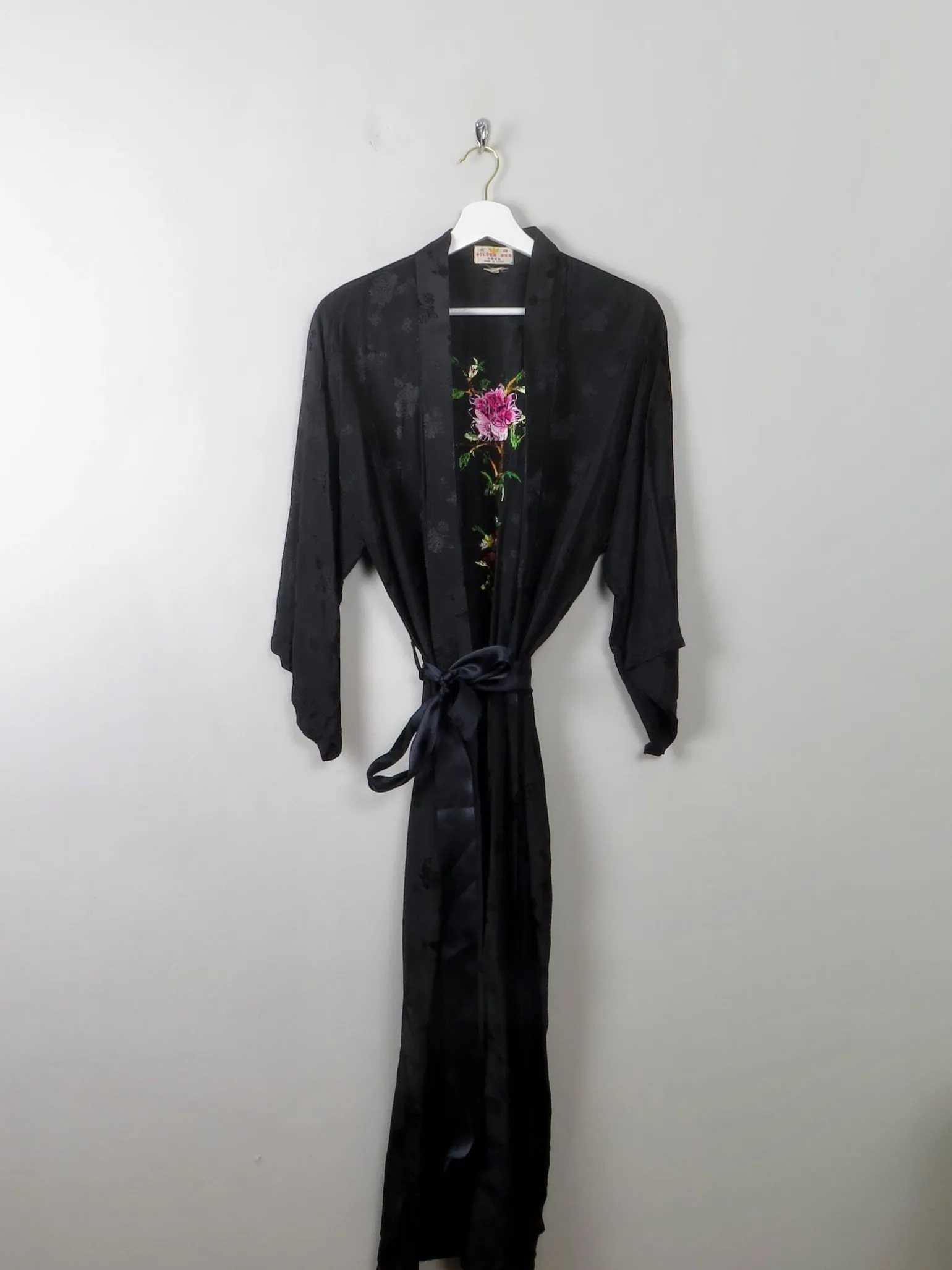 Women's Vintage Embroidered Dressing Gown Golden Bee
