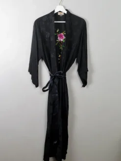 Women's Vintage Embroidered Dressing Gown Golden Bee