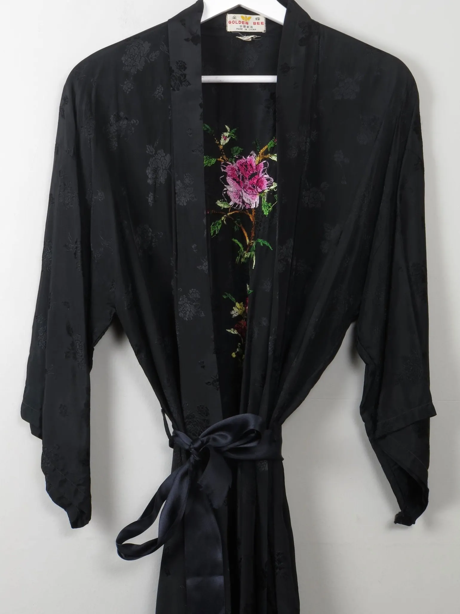 Women's Vintage Embroidered Dressing Gown Golden Bee
