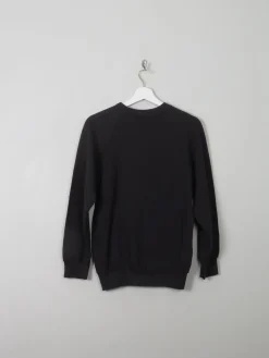Women's Vintage Embroidered Black Sweatshirt S