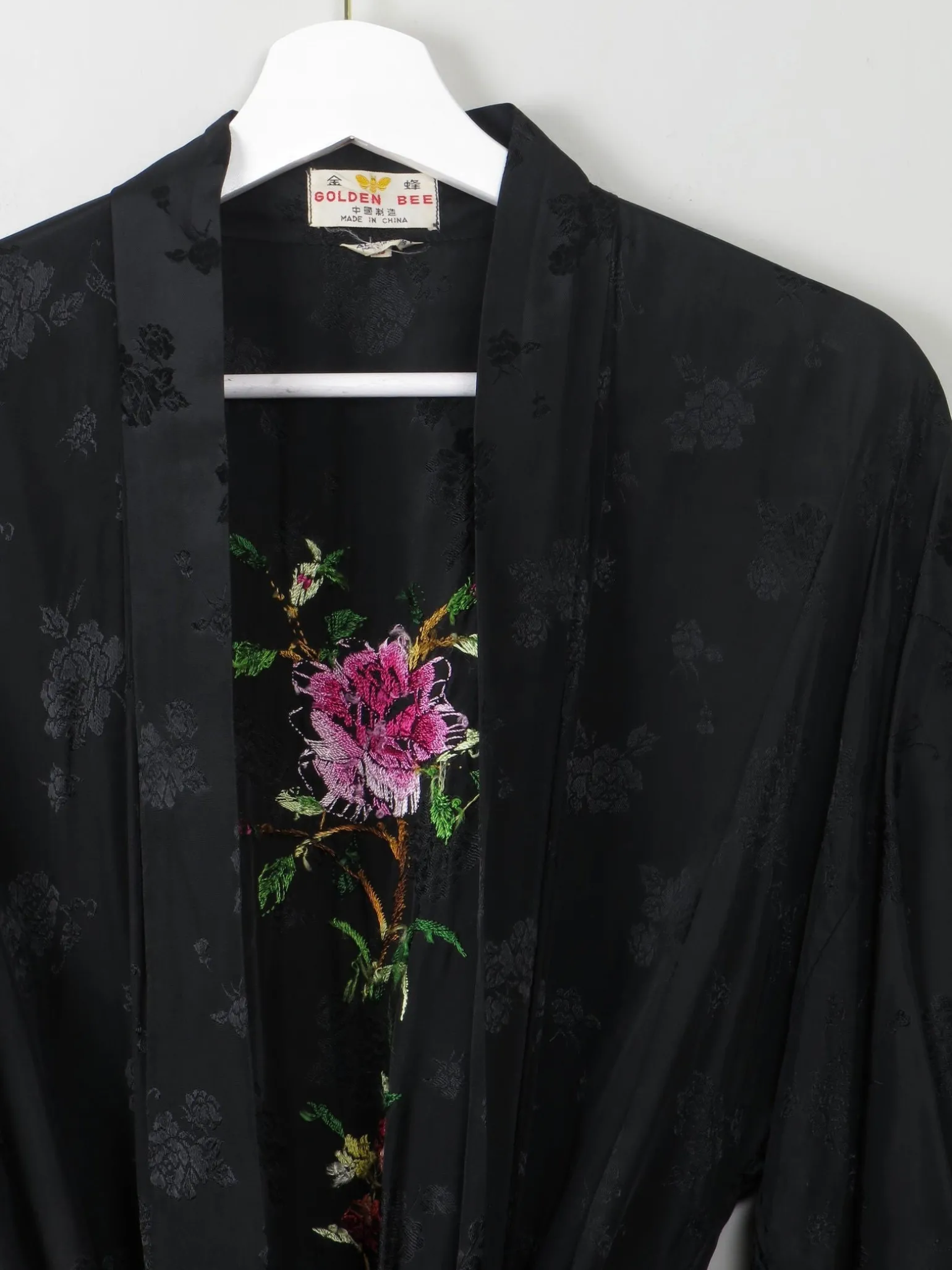 Women's Vintage Embroidered Dressing Gown Golden Bee