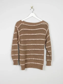 Women's Vintage Escada Crochet Cotton Jumper S