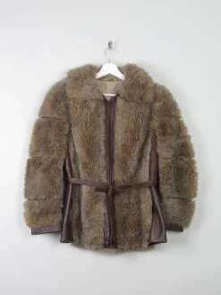Women's Vintage Faux Fur 1970s Jacket S/M