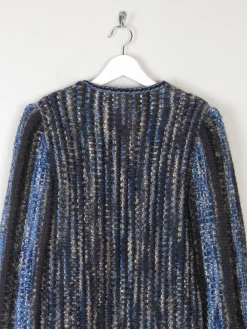 Women’s Vintage  Flecked Wool Cropped Cardigan 3/4 Sleeves  10/12