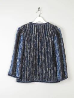 Women’s Vintage  Flecked Wool Cropped Cardigan 3/4 Sleeves  10/12