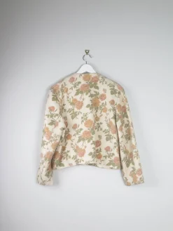 Women’s Vintage Floral Printed Wool 80s Jacket L