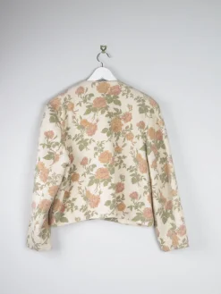 Women’s Vintage Floral Printed Wool 80s Jacket L