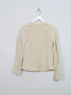 Women's Vintage Gold Crochet Cardigan S/M