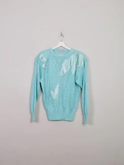 Women's Vintage Green Cotton Jumper M