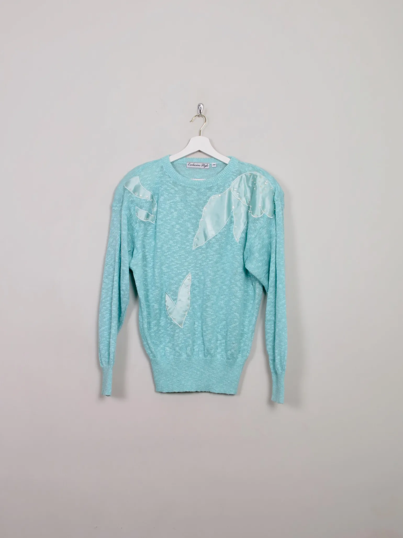 Women's Vintage Green Cotton Jumper M
