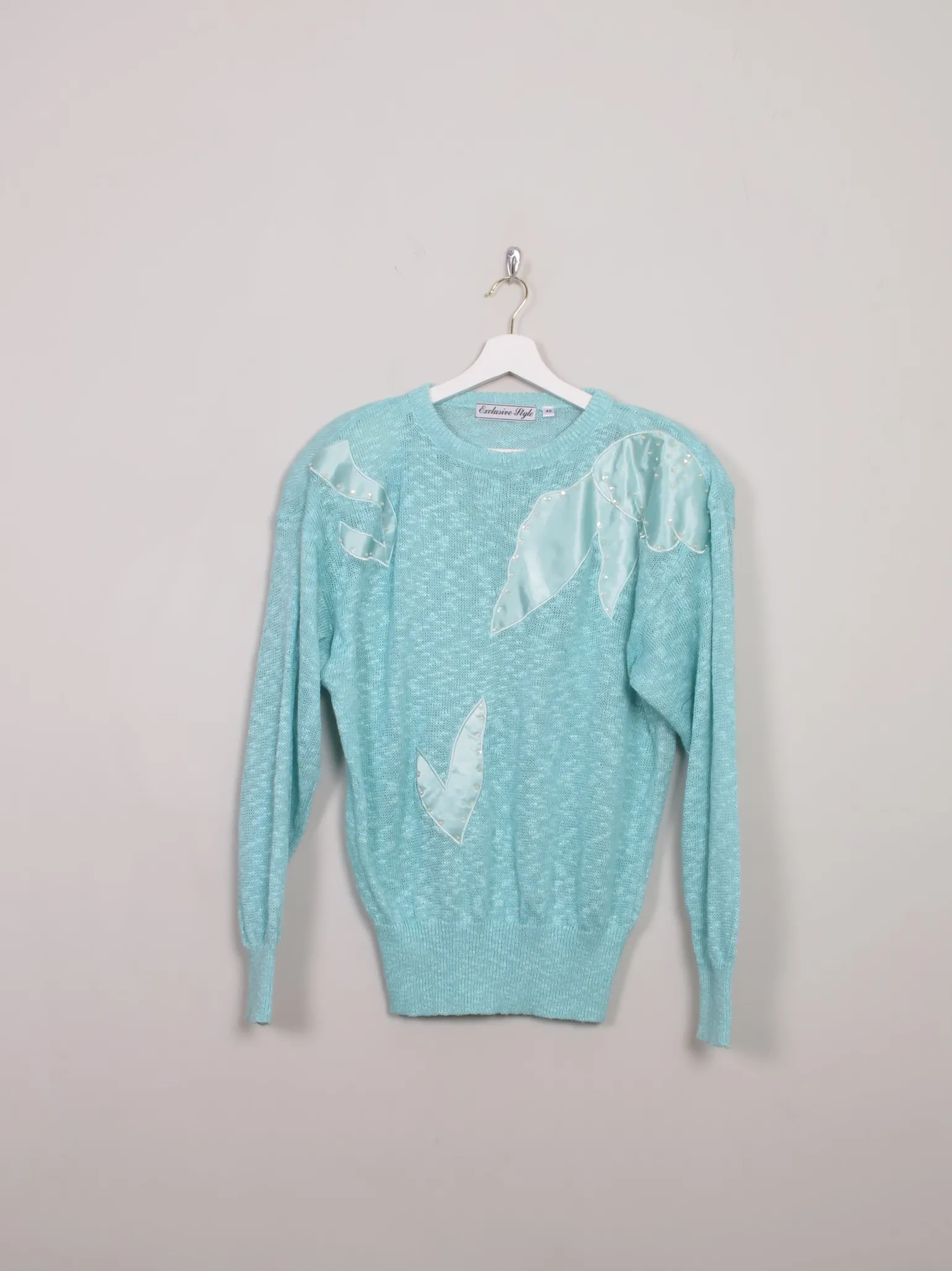 Women's Vintage Green Cotton Jumper M