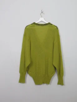 Women's Vintage Green Mohair Jumper L