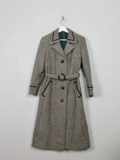 Women's Vintage Green Tweed 70's Coat S/M