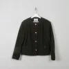 Women's Vintage Green Wool Avoca Boxy Jacket L