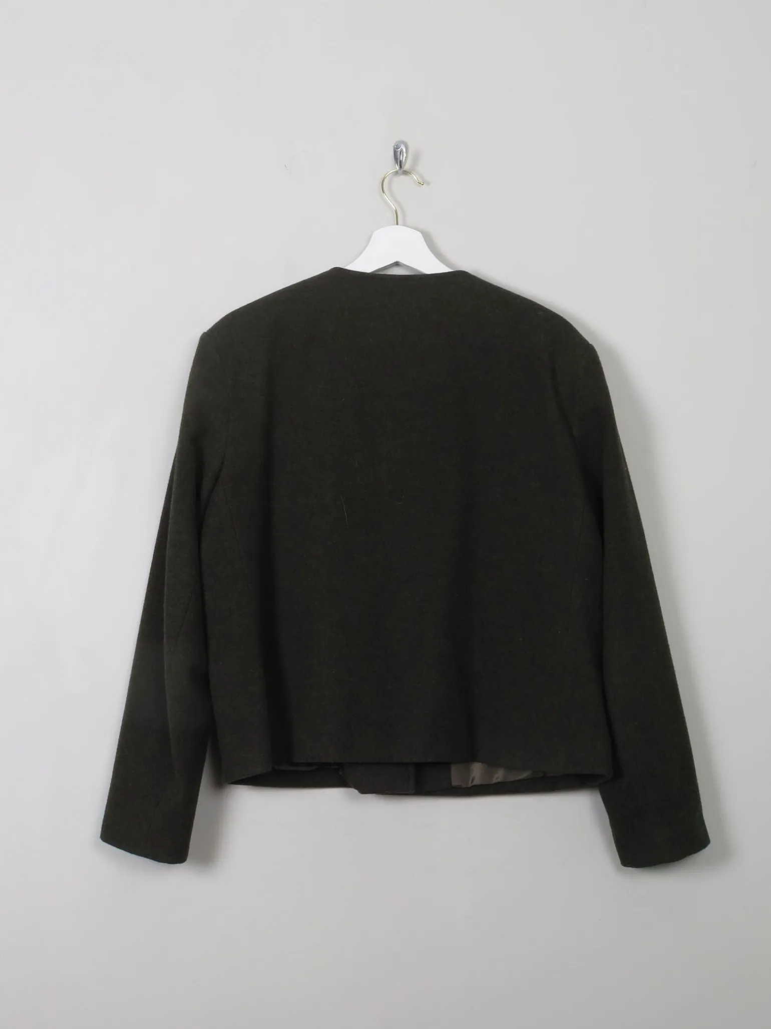 Women's Vintage Green Wool Avoca Boxy Jacket L