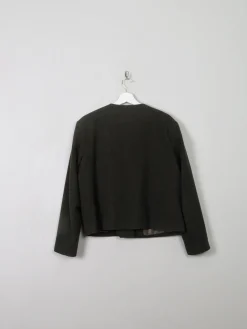 Women's Vintage Green Wool Avoca Boxy Jacket L