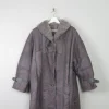 Women's Vintage Grey Shearling  Short Coat S-L